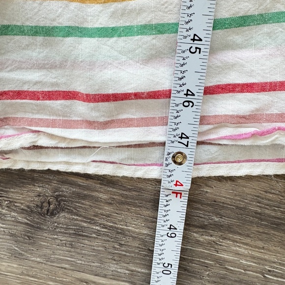 Polagram Multicolor Stripe Smocked Tie Strap Maxi Dress Size M - Picture 9 of 13